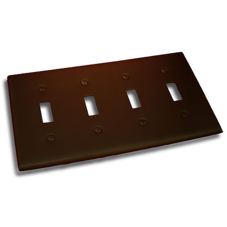Residential Essentials Quadruple Toggle Switch Plate- Venetian Bronze 10842VB